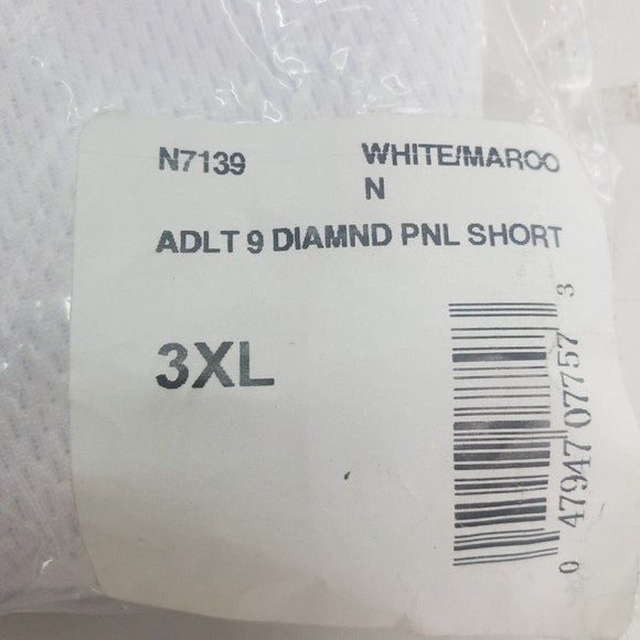 Intensity Athletics Mens White 9 Diamond Panel Pull On Basketball Shorts Sz 3XL - Picture 9 of 12